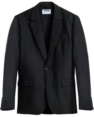 Moschino Single-Breasted Wool Blazer - Black
