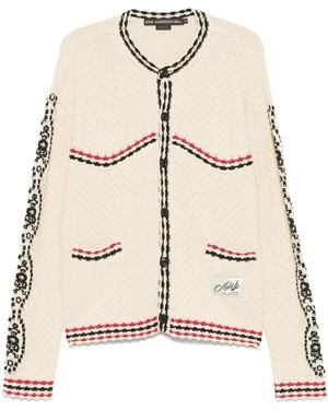 ANDERSSON BELL Fantasia Cardigan Mit Rundem Ausschnitt - Natur