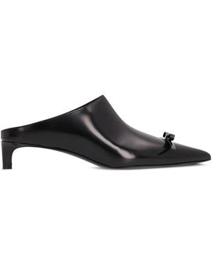 Jil Sander 25Mm Bow-Detail Leather Mules - Black
