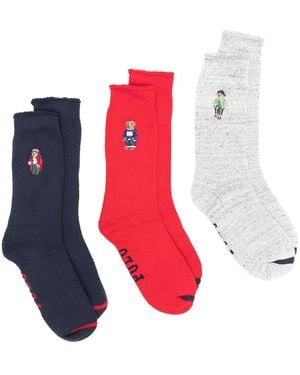 Polo Ralph Lauren Bears Gift Box Crew Socks - White