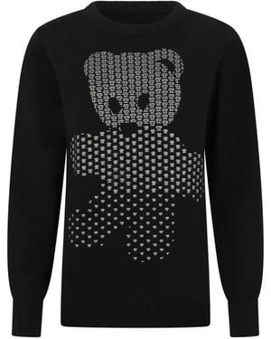 Philipp Plein Pull Teddy À Ornements En Cristal - Noir