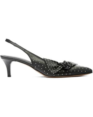 Isabel Marant 55Mm Palmo Leather Court Shoes - Black
