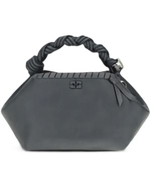 Ganni Bou Small Tressé Tote Bag - Blue