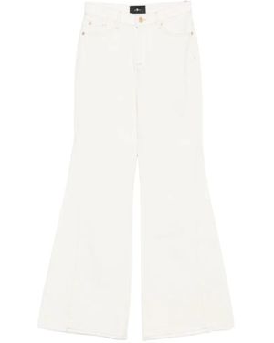 7 For All Mankind Five-Pocket Flared Jeans - White
