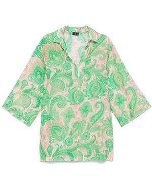 Etro Paisley-Print Cover-Up - Green