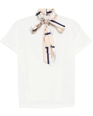 Liu Jo Neck-Tie T-Shirt - White