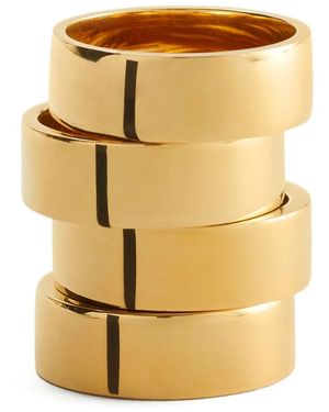 MM6 by Maison Martin Margiela Engraved Rings - Natural