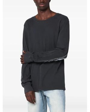 Basketcase Gallery Abstract-Print Long-Sleeve Sweatshirt - Black