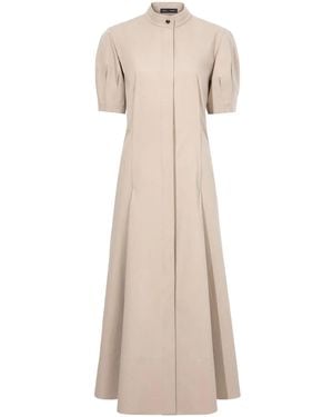 Proenza Schouler Tracey Buttoned-Slits Midi Dress - Natural