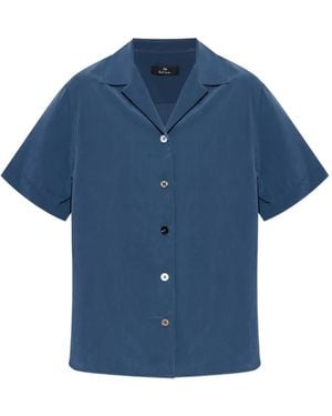 Paul Smith Camisa con botones y manga corta - Azul