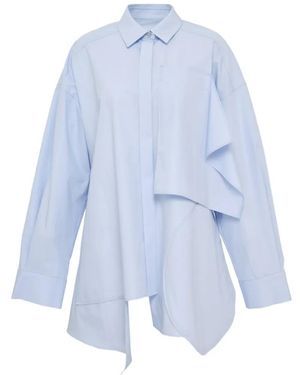 Enfold Asymmetric Shirt - Blue