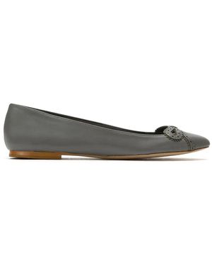 Sarah Chofakian Leather Ballerinas - Grigio
