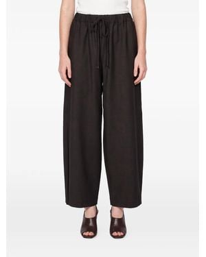 Antonelli San Lorenzo Drawstring Wide-Leg Pants - Black