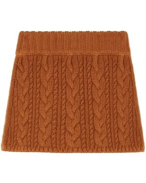Alanui Kabelgebreide Rok - Bruin