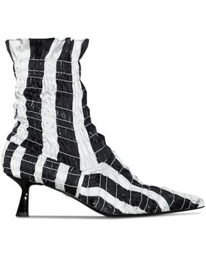 AMY CROOKES Marthe 60Mm Shirred Boots - Black