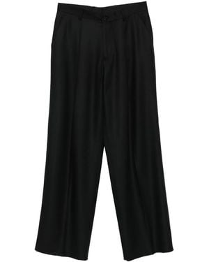 Paura Egon Pence Pleated Trousers - Black