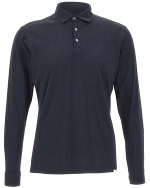 Diktat Poloshirt Met Lange Mouwen - Blauw