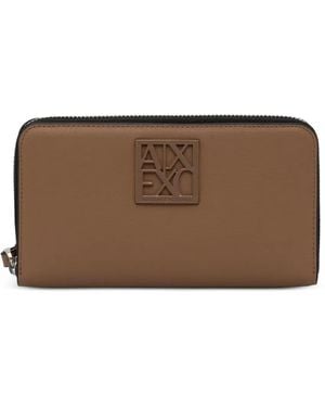 ARMANI EXCHANGE Portafoglio Da Polso Con Logo - Marrone