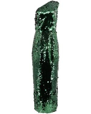 Bronx and Banco Farah Sequin One Shoulder Dress - Green
