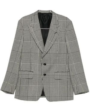 Tom Ford Shelton Prince Of Wales Checked Blazer - Gray