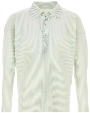 Homme Plissé Issey Miyake Lace-Up Polo Shirt - White