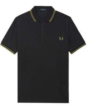 Fred Perry Laurel Wreath-Embroidered Cotton Polo Shirt - Black