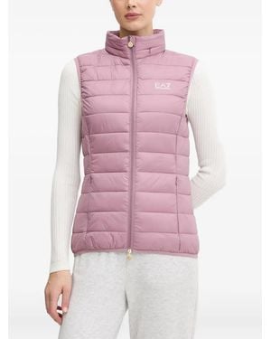 EA7 Gefütterte Weste mit Logo - Pink