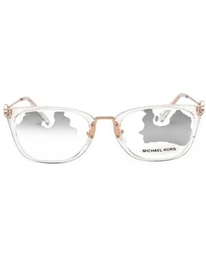 Michael Kors Rectangle-Frame Glasses - White