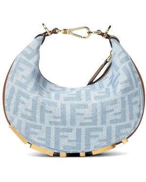 Fendi Mini Graphy Umhängetasche Mit Ff - Blau