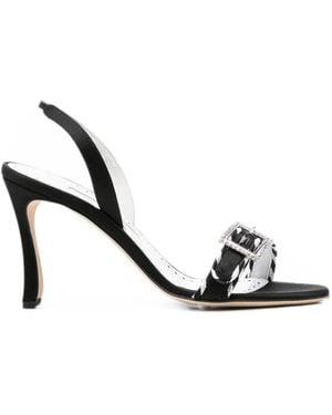 Manolo Blahnik Sumbasan Slingback Sandals - White
