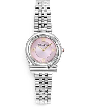 Ferragamo Montre Gancini Twisted 28 Mm - Blanc