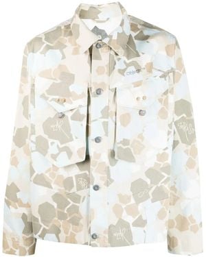 Objects IV Life Camouflage-Pattern Denim Jacket - Natural
