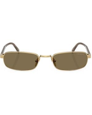 Prada Rectangle-Frame Sunglasses - Metallic