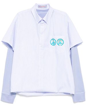 Bluemarble Foldover Hybrid Shirt - White
