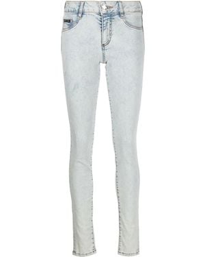 Philipp Plein High-Rise Skinny-Cut Jeans - Blue