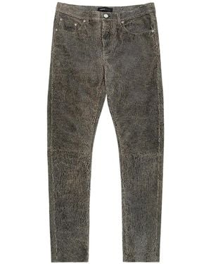 Purple Brand Leather Pants - Gray