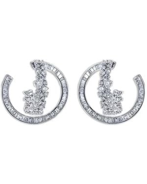 ANANYA Creolen Mit Diamanten - Weiß