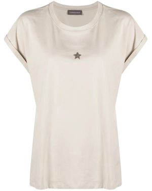 Lorena Antoniazzi T-Shirt Con Applicazione - Neutro