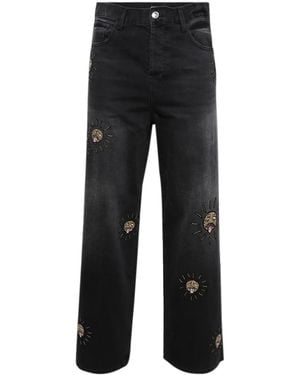 NAHMIAS Beaded Sun Jeans - Schwarz