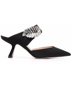 Nicholas Kirkwood Monstera 70Mm Mules - Black