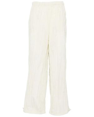 GONGDID DESIGN Textured Straight-Leg Trousers - White