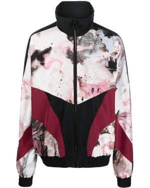Balmain Giacca Con Stampa - Rosso