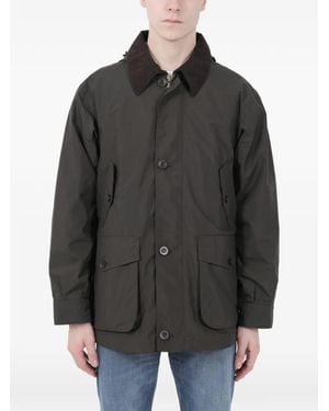 Nanamica Hooded Corduroy-Collar Jacket - Black