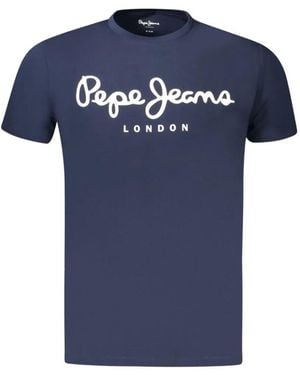 Pepe Jeans Logo-Print T-Shirt - Blue