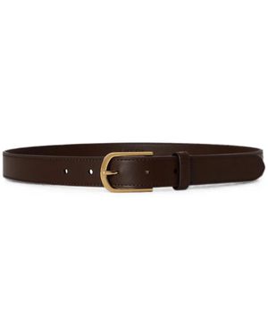 Ralph Lauren Buckle-Fastening Leather Belt - White