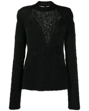 Unravel Project Slim-Fit Inlay Knit Jumper - Black