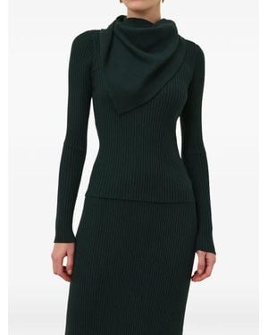 Zimmermann Valiant Ribbed-Knit Sweat - Black