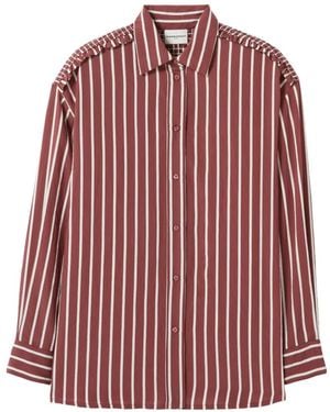 Claudie Pierlot Oversized Striped Shirt - Red