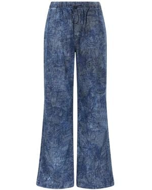 Just Cavalli Floral-Print Jeans - Blue