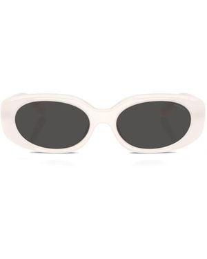 COACH Oval-Frame Sunglasses - White